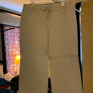 Wide leg khaki corduroys